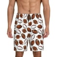 thumbnail image 1 of Fotbe Football Pajama Shorts for Men, Men's Pajama Bottoms, Sleepwear,Short Pajama Pants-Small, 1 of 1