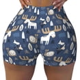 thumbnail image 1 of Fotbe Forest Elk Seamless Shorts, Womens Workout Shorts High Waist Stretch Booty Short for Gym/Yoga/Running/Biking-XX-Large, 1 of 9