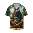 thumbnail image 1 of Fotbe Forest Meditating Gorilla print Short Sleeve Button Down Shirts for Men Casual Summer Beach Wrinkle Free Shirt-Medium, 1 of 7