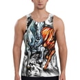 thumbnail image 1 of Fotbe Four Running Horses Pattern Men's Quick Dry Workout Tank Top Gym Muscle Tee Fitness Bodybuilding Sleeveless T Shirt Breathable Workout Shirt-Medium, 1 of 9