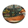 thumbnail image 1 of Fotbe Fox Bathtub Floral Art Stool Covers Round,Waterproof Round Bar Stool Covers Bar Chair Covers Washable Stool Cushion Slipcover for 12-14 Inch Chair-13 inch, 1 of 7