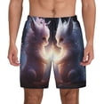 thumbnail image 1 of Fotbe Fox Couple Men’s Swim Trunks Quick Dry Swim Shorts Board Shorts with Mesh Lining-Large, 1 of 9
