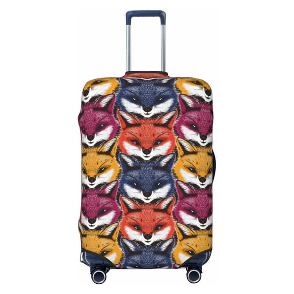 Fotbe Fox Face Luggage Cover Protector,Suitcase Protector,Scratch and Dirt Resistant,Fits 18-32 Inch Luggage-X-Large