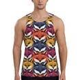 thumbnail image 1 of Fotbe Fox Face Pattern Men's Quick Dry Workout Tank Top Gym Muscle Tee Fitness Bodybuilding Sleeveless T Shirt Breathable Workout Shirt-, 1 of 9