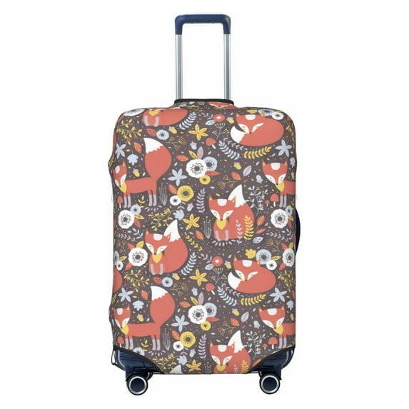 Fotbe Foxes Luggage Cover Protector,Suitcase Protector,Scratch and Dirt Resistant,Fits 18-32 Inch Luggage-Large