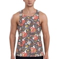 thumbnail image 1 of Fotbe Foxes Pattern Men's Quick Dry Workout Tank Top Gym Muscle Tee Fitness Bodybuilding Sleeveless T Shirt Breathable Workout Shirt-3X-Large, 1 of 9