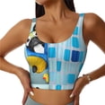 thumbnail image 1 of Fotbe French Bulldog Dog in a Bathtub Pattern Womens' Sports Bra Longline Wirefree Padded with Medium Support Sports Moisture-Wicking Workou Vest,Tank Top-Medium, 1 of 7