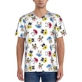 thumbnail image 1 of Fotbe French Bulldog With Coffee Cup Baseball Jersey Shirt for Men and Women, Casual Short Sleeves Button Down T-Shirt-Small, 1 of 9