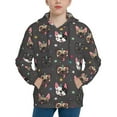 thumbnail image 1 of Fotbe French Bulldogs Pattern Youth Pullover Hooded Sweatshirt, Boys Hoodie, Kangaroo Pocket Hoodie for Kids Girls -Medium, 1 of 6