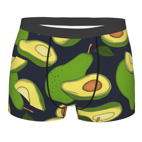 Fotbe Fresh Avocado Men’s Total Support Pouch Boxer Briefs, X-Temp Cooling, Moisture-Wicking Underwear, Regular, Long-leg and Trunk-Small