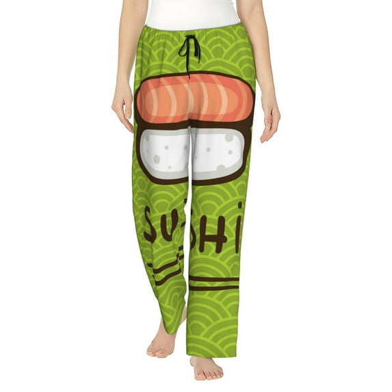 Fotbe Fresh Sushi Women's Pajama Pants,Sleepwear Pants,Pj Bottoms Drawstring And Pockets-Medium
