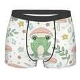 thumbnail image 1 of Fotbe Frog and Mushrooms Men’s Total Support Pouch Boxer Briefs, X-Temp Cooling, Moisture-Wicking Underwear, Regular, Long-leg and Trunk-, 1 of 9