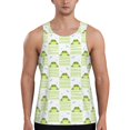 thumbnail image 1 of Fotbe Frogs and Dragonflies Pattern Men's Quick Dry Workout Tank Top Gym Muscle Tee Fitness Bodybuilding Sleeveless T Shirt Breathable Workout Shirt-Large, 1 of 9