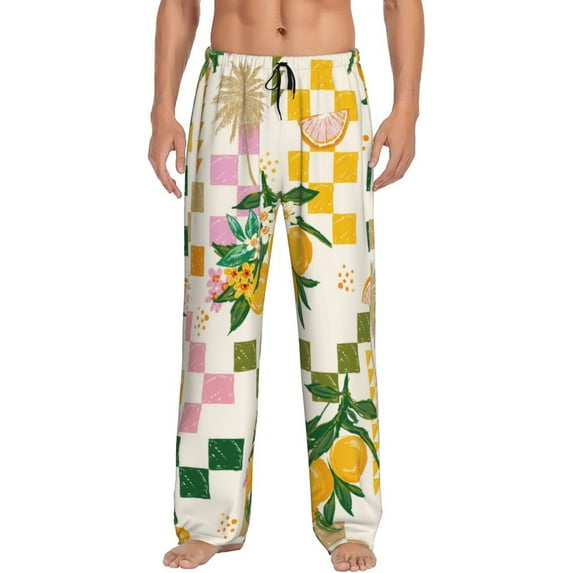 Fotbe Fruit Men's Pajama Pants,Sleepwear Pants,Pj Bottoms Drawstring And Pockets-Large