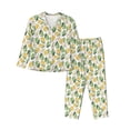 thumbnail image 1 of Fotbe Fruit Pears Pattern Long Sleeve Pajama Set for Women,Sleepwear Set,2-piece Loungewear Set,Soft PJs Comfy Nightwear with Pockets -X-Large, 1 of 7