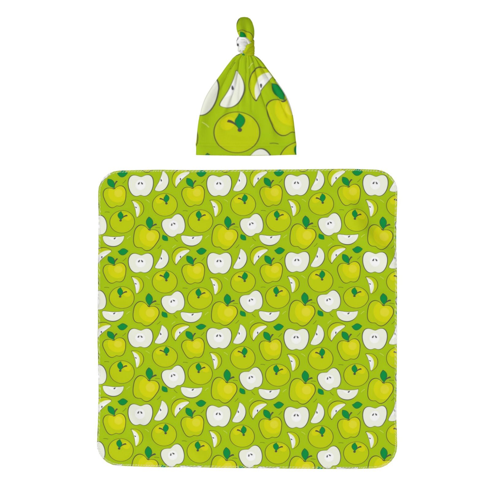 Fotbe Fruit Printed Baby Swaddle Blanket and Headband Set, Newborn