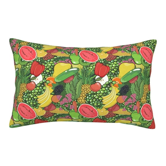 Fotbe Fruits Vegetables And Berries Pillow Cases - Envelope Closure - Luxury, Extra Soft, Cooling Pillow Covers - Wrinkle, Fade, Stain Resistant-16"x24"