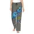 thumbnail image 1 of Fotbe Fun Riding Dinosaur Women's Pajama Pants,Sleepwear Pants,Pj Bottoms Drawstring And Pockets-, 1 of 9