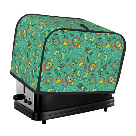 Fotbe Funny Animals in Jungle for Two Slice Toaster Cover, Fingerprint Protector, Super Soft Appliance Cover And Dust Cover,Bread Dust Cover & Fingerprint Protection