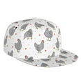 thumbnail image 1 of Fotbe Funny Chicken Flat Bill Visor Cap Classic Snapback Hat Polyester Foam Trucker Hat Trucker Cap Adjustable Baseball Cap, 1 of 9