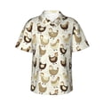 thumbnail image 1 of Fotbe Funny Chicken Hawaiian Shirt for Men Unisex Summer Beach Casual Short Sleeve Cotton Linen Button Down Shirts-3X-Large, 1 of 9