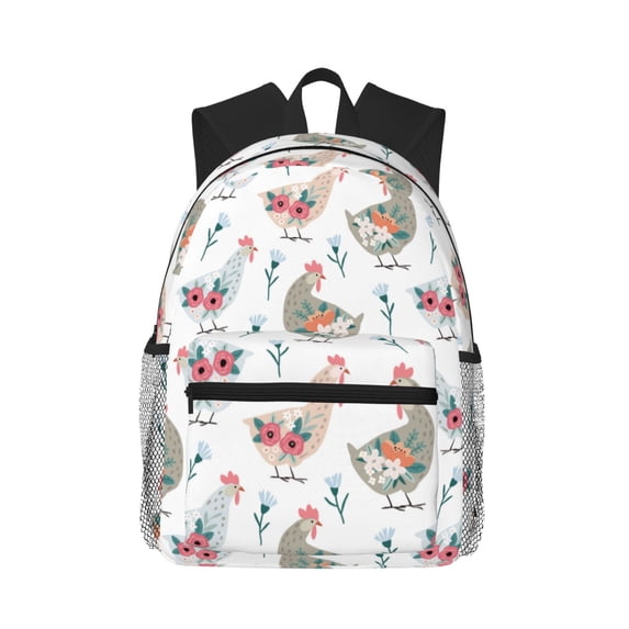 Fotbe Funny Chicken Lightweight Casual Laptop Backpack for Men and Women, Daily use Waterproof backpack, Backpack for College
