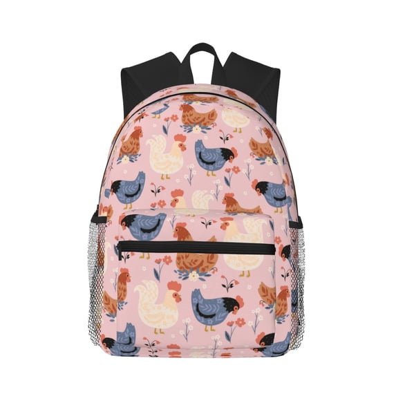 Fotbe Funny Chicken Lightweight Casual Laptop Backpack for Men and Women, Daily use Waterproof backpack, Backpack for College
