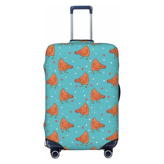 Fotbe Funny Chicken Luggage Cover Protector,Suitcase Protector,Scratch and Dirt Resistant,Fits 18-32 Inch Luggage-Medium