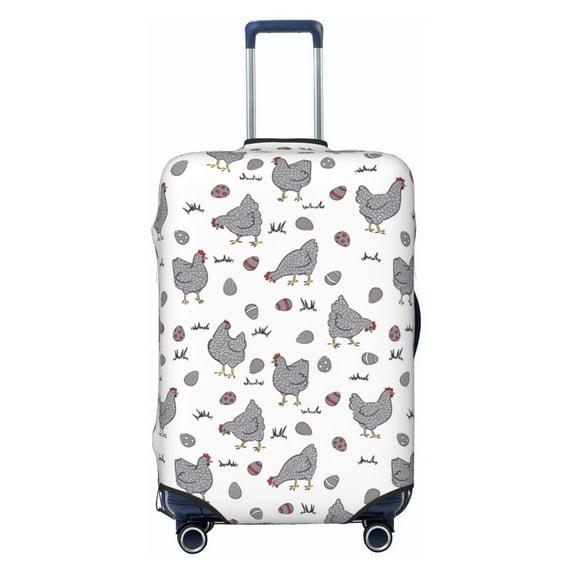 Fotbe Funny Chicken Luggage Cover Protector,Suitcase Protector,Scratch and Dirt Resistant,Fits 18-32 Inch Luggage-Small