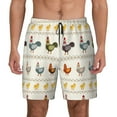 thumbnail image 1 of Fotbe Funny Chicken Men’s Swim Trunks Quick Dry Swim Shorts Board Shorts with Mesh Lining-Medium, 1 of 9