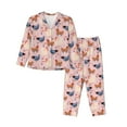 thumbnail image 1 of Fotbe Funny Chicken Pattern Long Sleeve Pajama Set for Women,Sleepwear Set,2-piece Loungewear Set,Soft PJs Comfy Nightwear with Pockets -XX-Large, 1 of 7