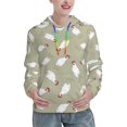 thumbnail image 1 of Fotbe Funny Chicken Pattern Womens Long Sleeve Hoodie, Pullover Hooded Sweatshirt, Kangaroo Pocket Hoodie with Eye-catching Drawstrings-X-Large, 1 of 7