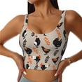 thumbnail image 1 of Fotbe Funny Chicken Pattern Womens' Sports Bra Longline Wirefree Padded with Medium Support Sports Moisture-Wicking Workou Vest,Tank Top-Medium, 1 of 9