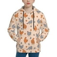 thumbnail image 1 of Fotbe Funny Chicken Pattern Youth Pullover Hooded Sweatshirt, Boys Hoodie, Kangaroo Pocket Hoodie for Kids Girls -Small, 1 of 6