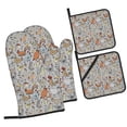thumbnail image 1 of Fotbe Funny Chicken for 4Pcs Oven Mitts and Pot Holders, 500℉ Heat Resistant Oven Mitts , Non-Slip Silicone Surface Safe for Baking, Cooking, BBQ, 1 of 6