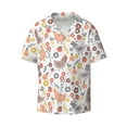 Fotbe Funny Chicken print Short Sleeve Button Down Shirts for Men
