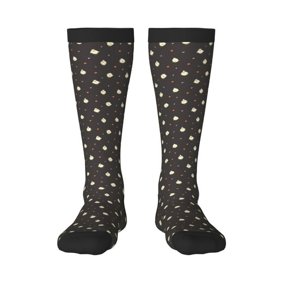 Fotbe Funny Chicken print Women's Men's Novelty Crew Socks Cotton Socks Knee High Socks for Walking,Running,Nurses,Pregnancy