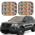 thumbnail image 1 of Fotbe Funny Dogs Family 2-Piece Car Windshield Sun Shade | Sun Blocker for Car Windshield | Foldable Automotive Interior Accessories for Sun Protection-Medium, 1 of 7