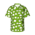 thumbnail image 1 of Fotbe Funny Sheep Doing Yoga Hawaiian Shirt for Men Unisex Summer Beach Casual Short Sleeve Cotton Linen Button Down Shirts-3X-Large, 1 of 5