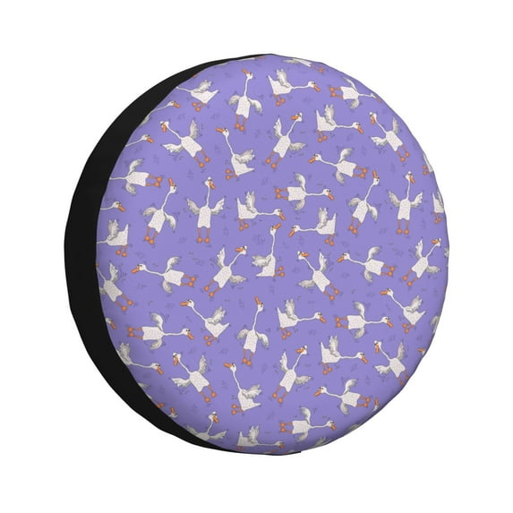 Fotbe Funny goose birds Pattern Spare Tire Cover Thickening Universal Fit for Jeep, Trailer, RV, SUV, Truck, Tough Tire Wheel Soft Cover-14 inch