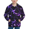 thumbnail image 1 of Fotbe Galaxy Lightning Pattern Youth Pullover Hooded Sweatshirt, Boys Hoodie, Kangaroo Pocket Hoodie for Kids Girls -Medium, 1 of 6
