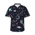 thumbnail image 1 of Fotbe Galaxy2 Hawaiian Shirt for Men Unisex Summer Beach Casual Short Sleeve Cotton Linen Button Down Shirts-Large, 1 of 9