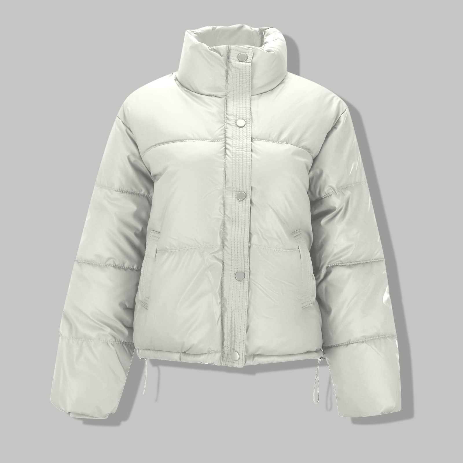 Solid Color Stand Collar Loose Thick Bread Suit Small Padded Jacket Anorak plus Size Jacket Women Winter Coat Rain Coat for Women plus Size Long Sleeve Women Coat Winter Coat Women Jacket Jackets 2x