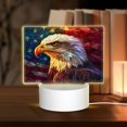 thumbnail image 1 of Fotbe Geometric American Bald Eagle Pattern Acrylic Night Light Gift with 3 Color ModesTouch-Sensitive LED Lamp Perfect Gift for Mother's Day, Birthday, or Christmas, 1 of 9
