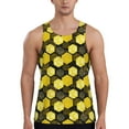 thumbnail image 1 of Fotbe Geometric Pattern with Bee Pattern Men's Quick Dry Workout Tank Top Gym Muscle Tee Fitness Bodybuilding Sleeveless T Shirt Breathable Workout Shirt-X-Large, 1 of 9