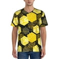 thumbnail image 1 of Fotbe Geometric Pattern with Bee Baseball Jersey Shirt for Men and Women, Casual Short Sleeves Button Down T-Shirt-3X-Large, 1 of 9