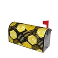 thumbnail image 1 of Fotbe Geometric Pattern with Bee Mailbox Covers Post Letter Box Cover Garden Decor Standard Size-25.5x21 in, 1 of 9