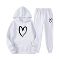 thumbnail image 1 of Unisex Print Hoodie And Sweatpants Set Casual Sportswear Hoodie Long Dress Women Tunic Hoodies Women Sweatshirt Zip up Fall Clothe Sweater Jacket Women Large Woman Sweatshirt Ladies Sweatshirts, 1 of 2