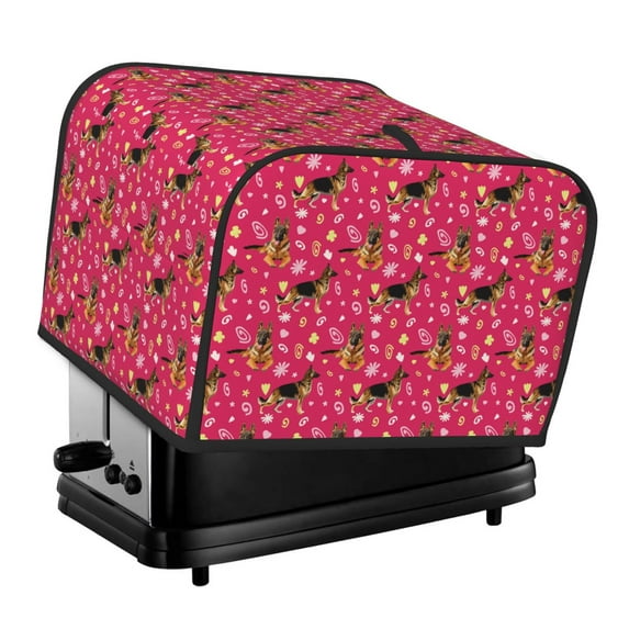 Fotbe German Shepherd Dog for Four Slice Toaster Cover, Fingerprint Protector, Super Soft Appliance Cover And Dust Cover,Bread Dust Cover & Fingerprint Protection