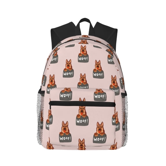 Fotbe German Shepherd Dog Lightweight Casual Laptop Backpack for Men and Women, Daily use Waterproof backpack, Backpack for College